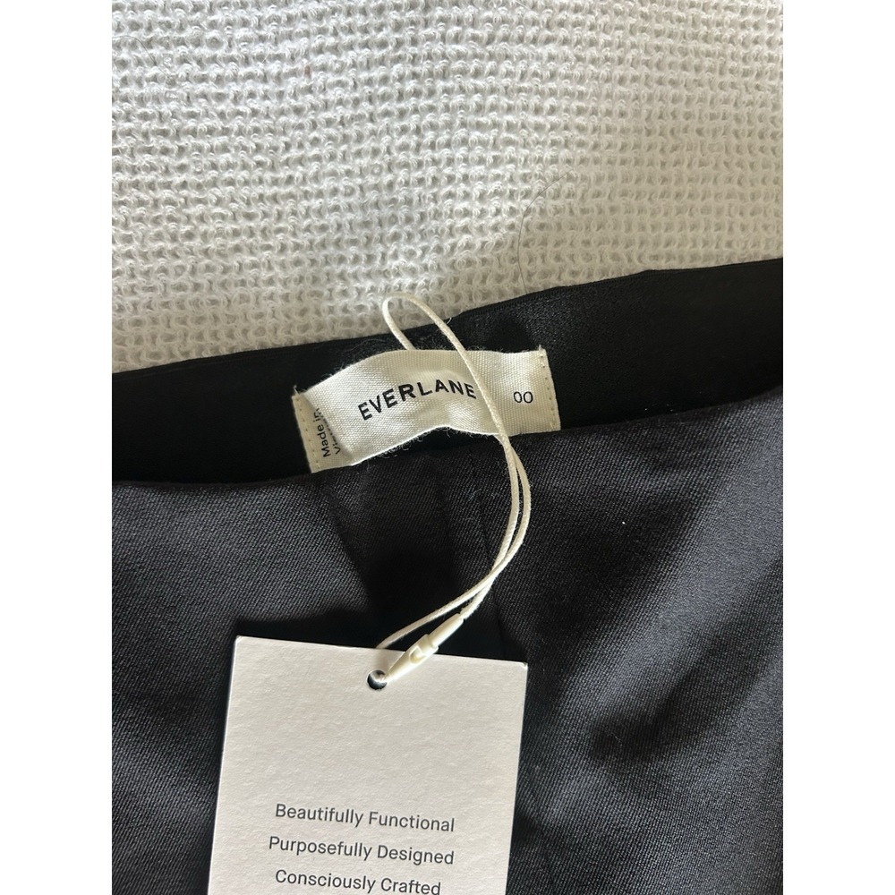Everlane NWT Womens Black The Bi Stretch Work Pants Side Zip Size 00 - Picture 6 of 8